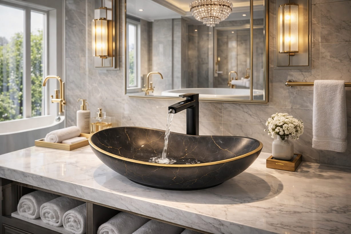 commercial restroom faucet delivery system