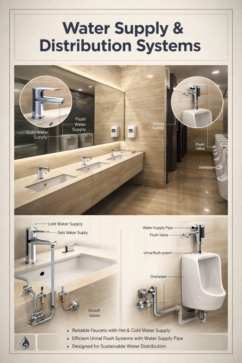 commercial plumbing infrastructure system