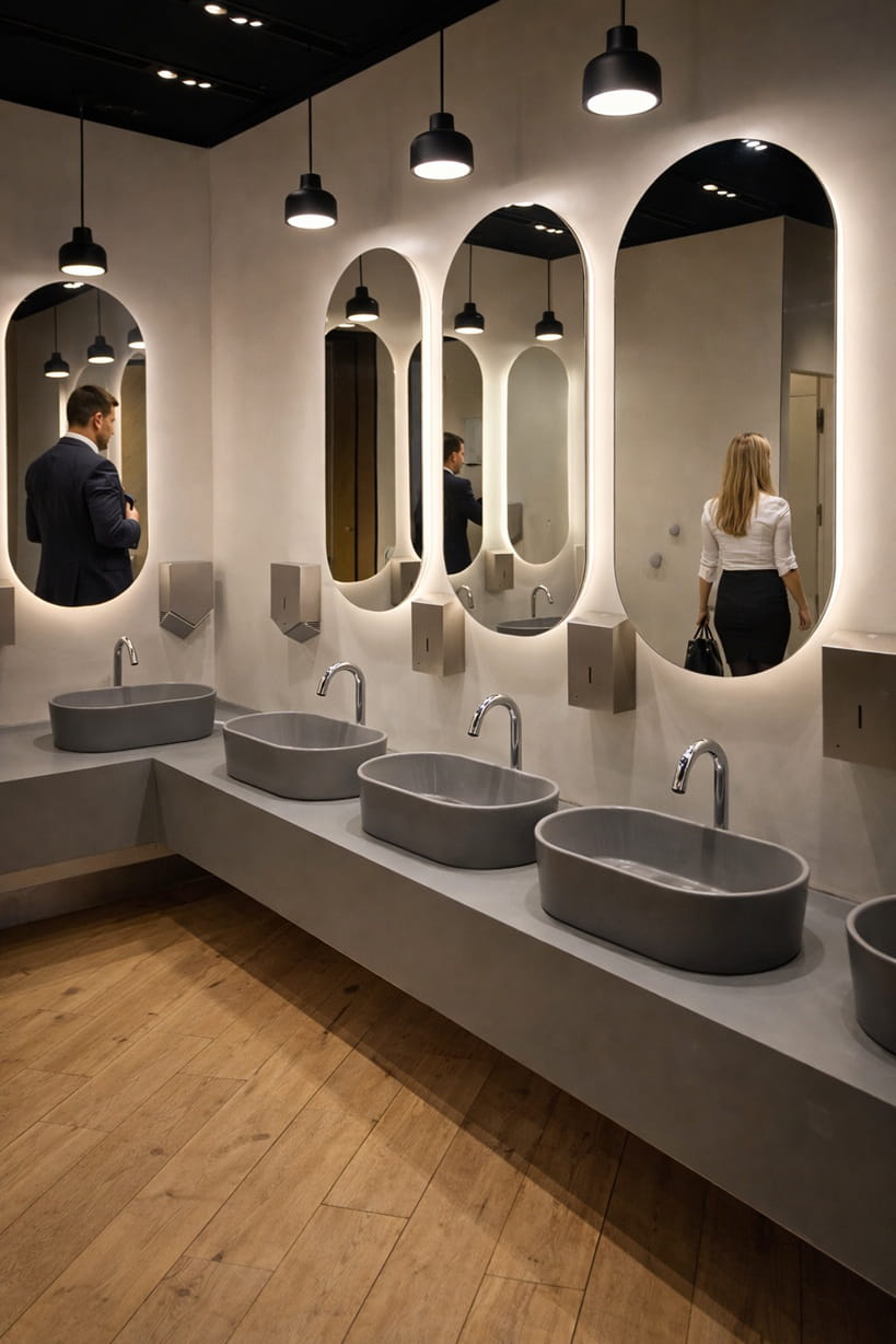 public restroom handwashing stations